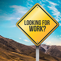 Looking for work sign