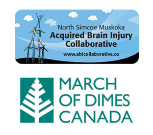North Simcoe Muskoka Acquired Brain Injury Collaborative logo & March of Dimes Canada logo
