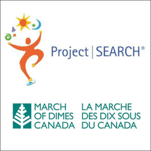 Project SEARCH logo and March of Dimes Canada logo